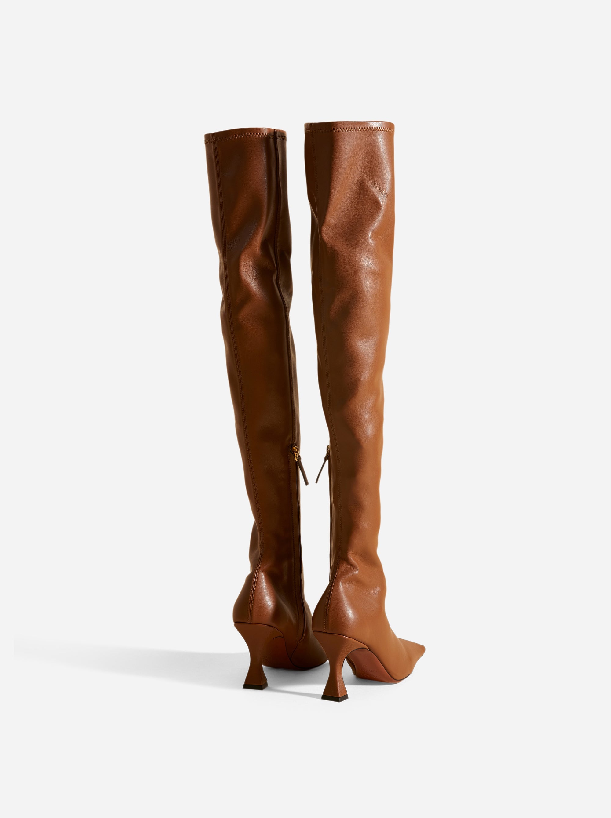 Over Knee High Duck Boots Walnut Back