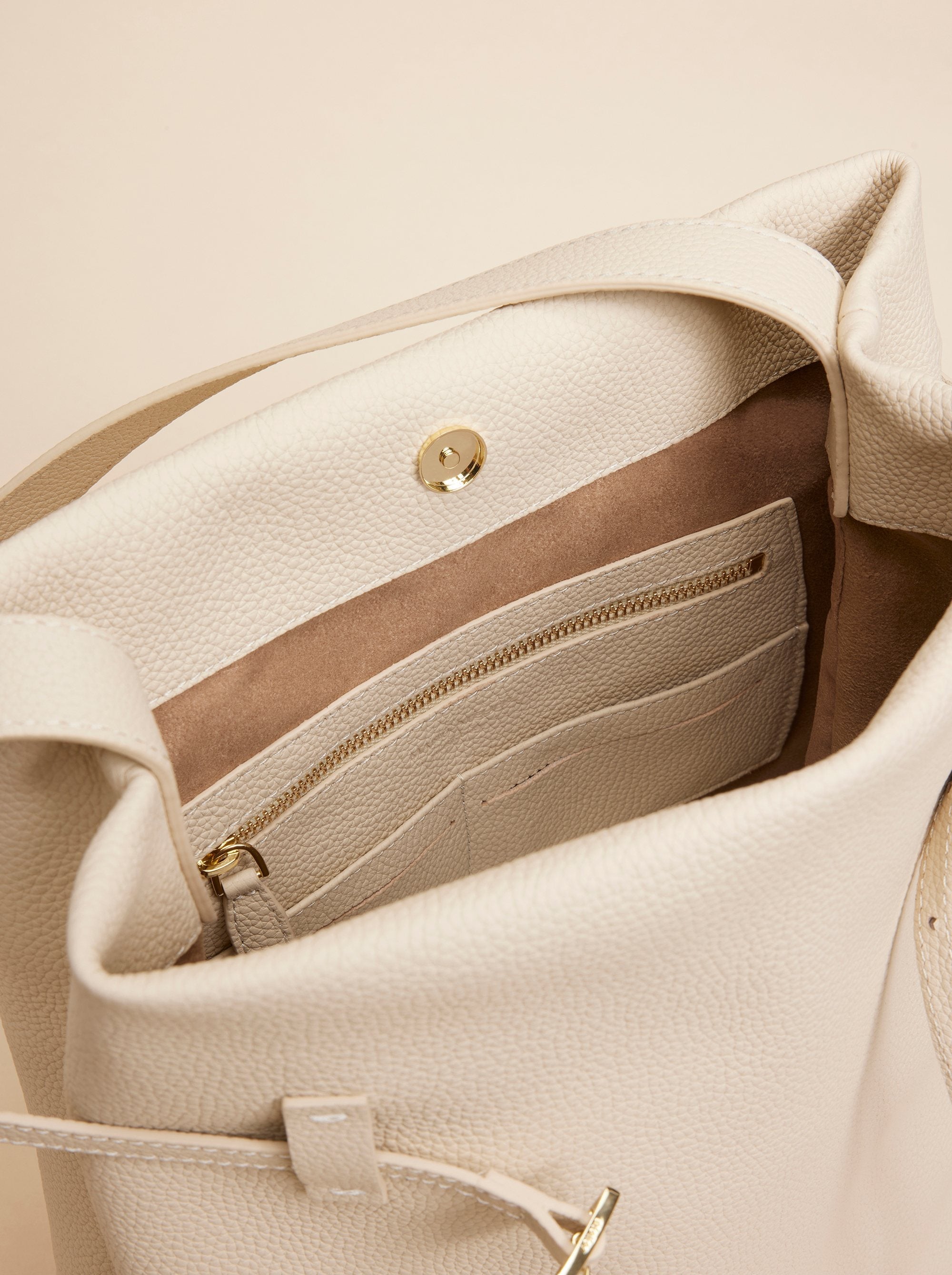 Tote Du Jour Calf Skin Leather Vanilla 2