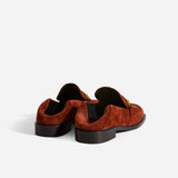 The Tap Loafers Ruby Brown Suede Back