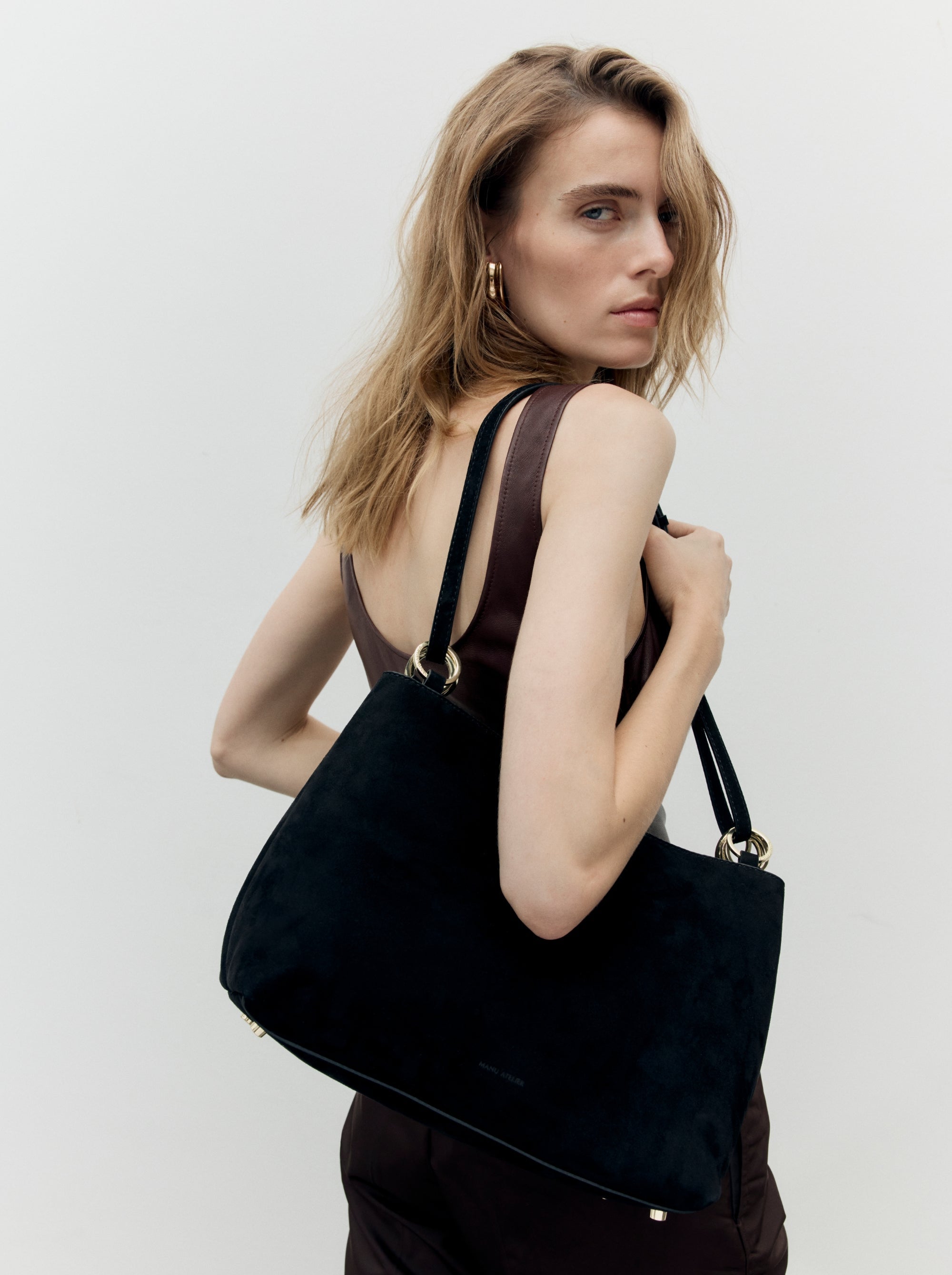 Eterno Black Suede on Model