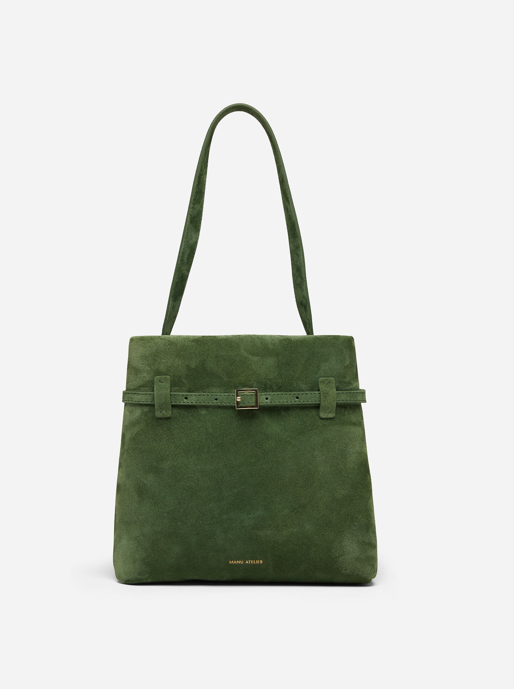 Mini Tote du Jour Velvet Green Suede by Manu Atelier