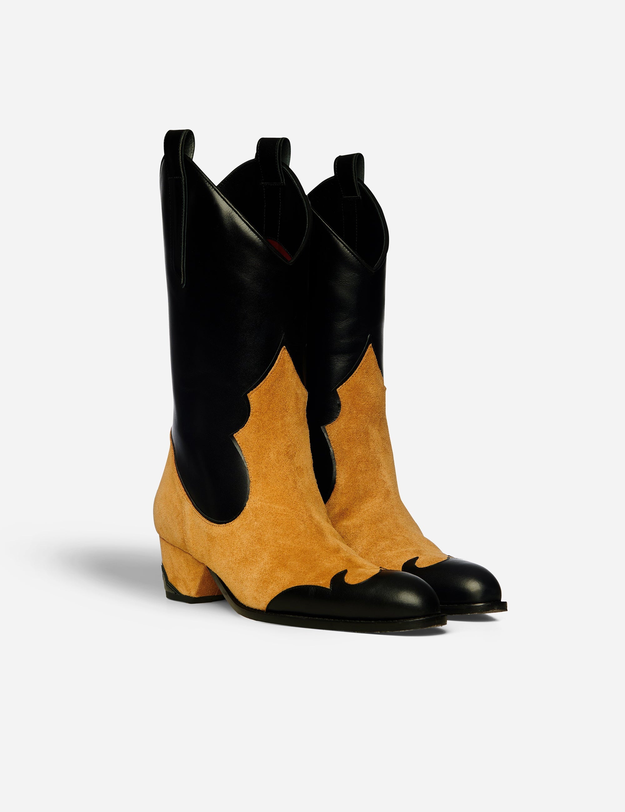 Deniz Boots Black Soft & Safari Suede