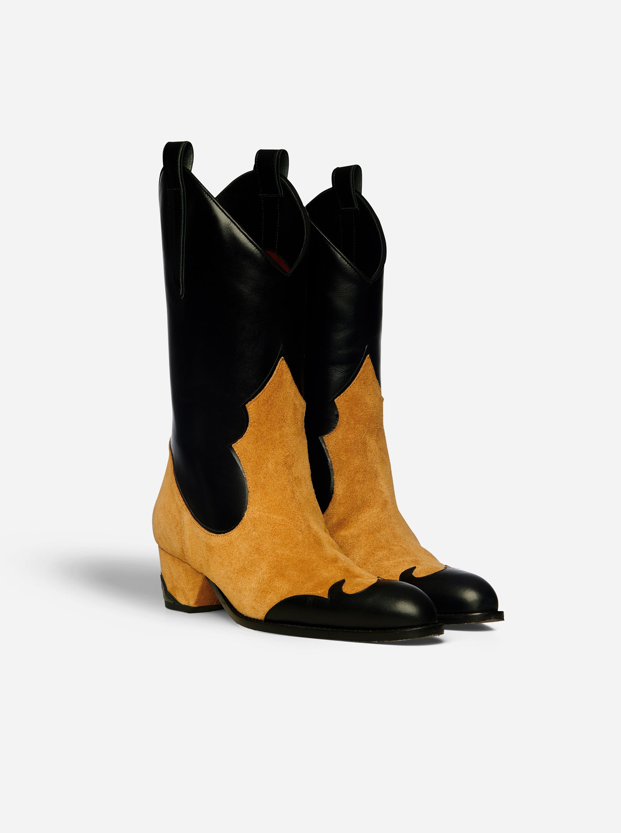 Deniz Boots Black Soft & Safari Suede