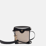 Mini Pristine Beige Canvas & Black