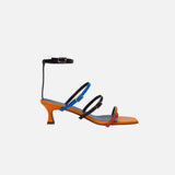 Naomi Sandals Pale Orange & Black & Matisse Blue Soft