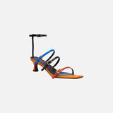 Naomi Sandals Pale Orange & Black & Matisse Blue Soft Side