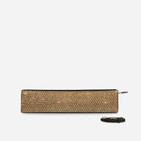 Pencil Box Gold Mesh & Black Suede