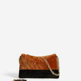 Prism Chain Shearling Calf Leather Safari&Black