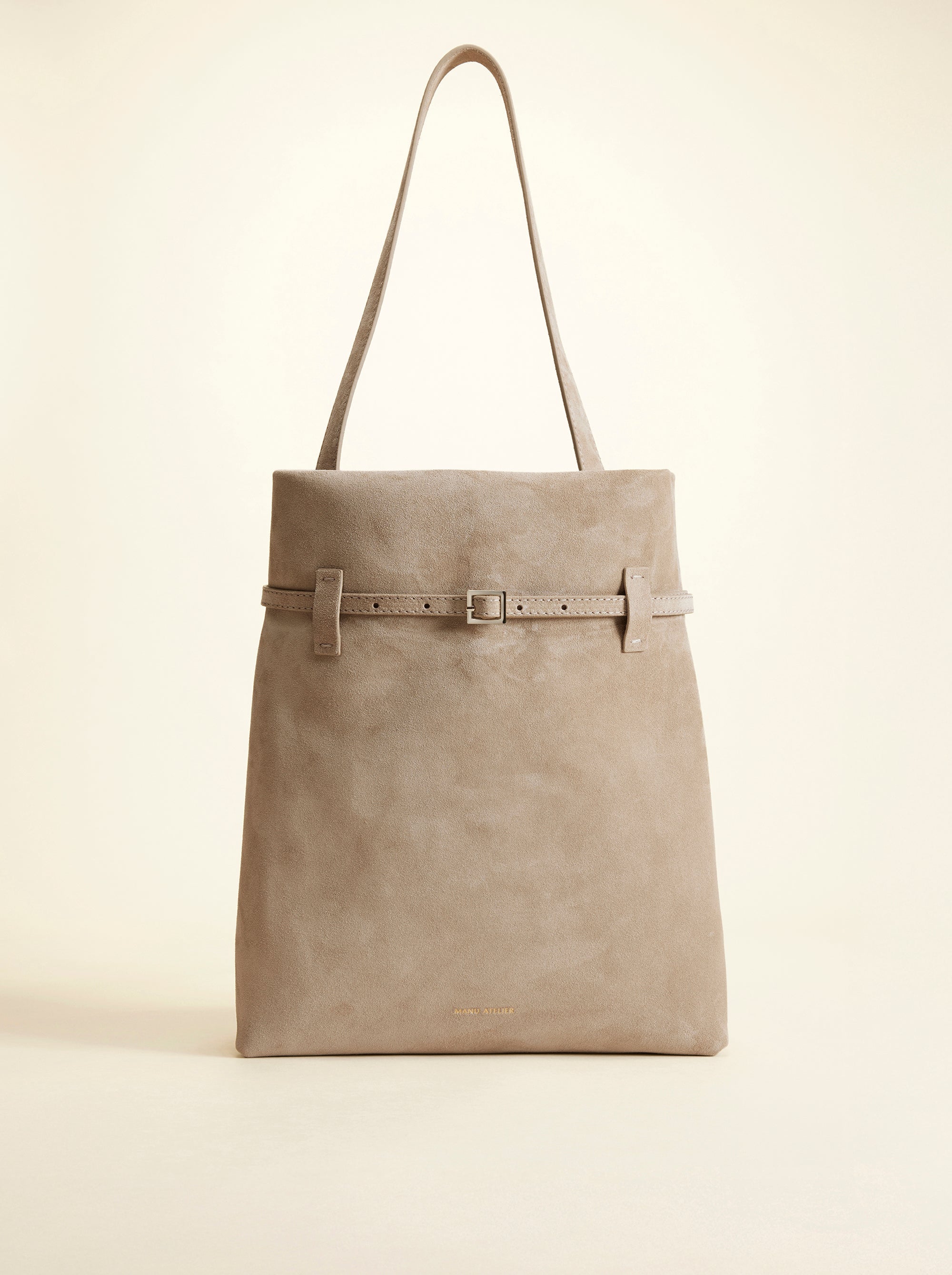 Tote du Jour Linen Suede Front
