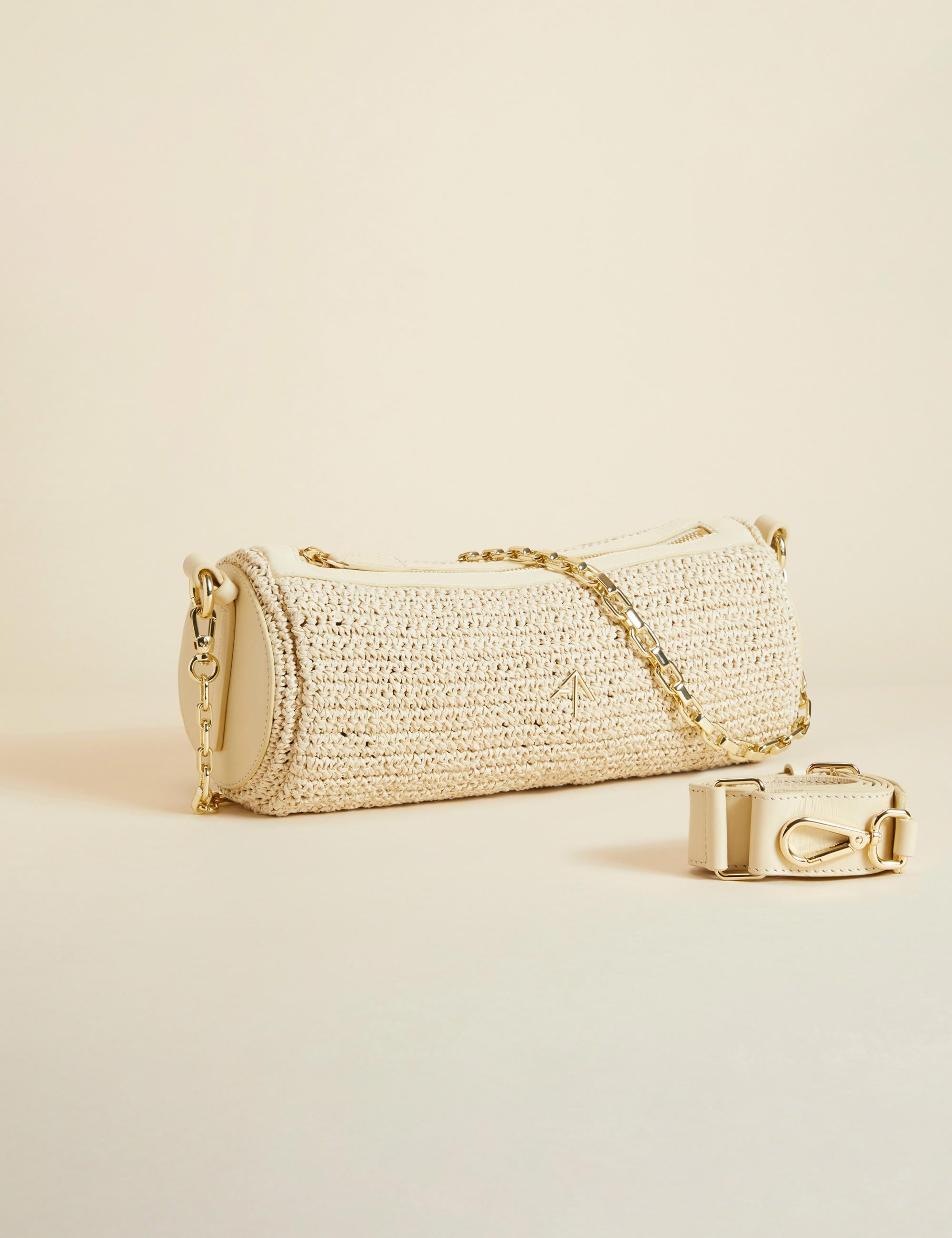 Cylinder Handwoven Crochet Leather 1 