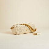 XX Mini Cylinder Handwoven Crochet Vanilla 2 
