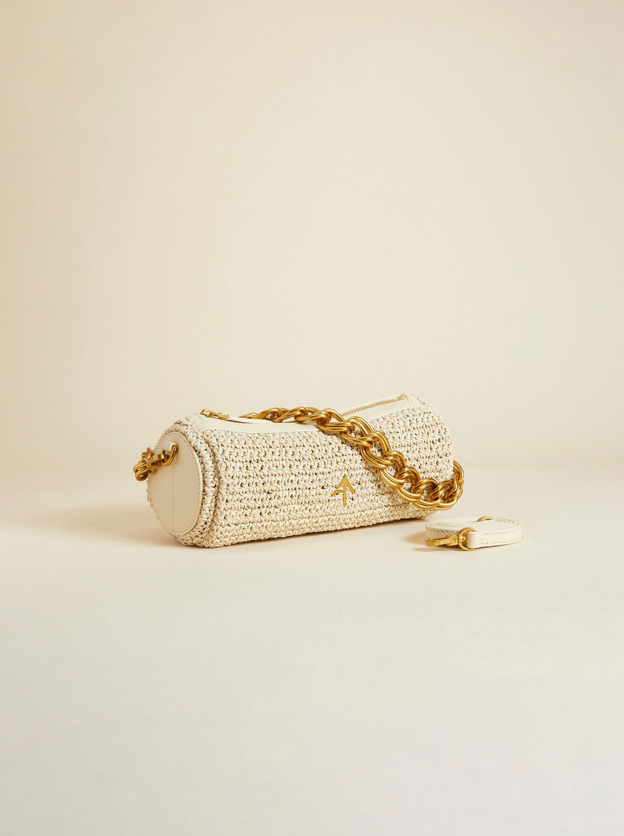 XX Mini Cylinder Handwoven Crochet Vanilla 2 