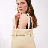 Mini Tote Du Jour Full Grain Calf Leather Vanilla 3