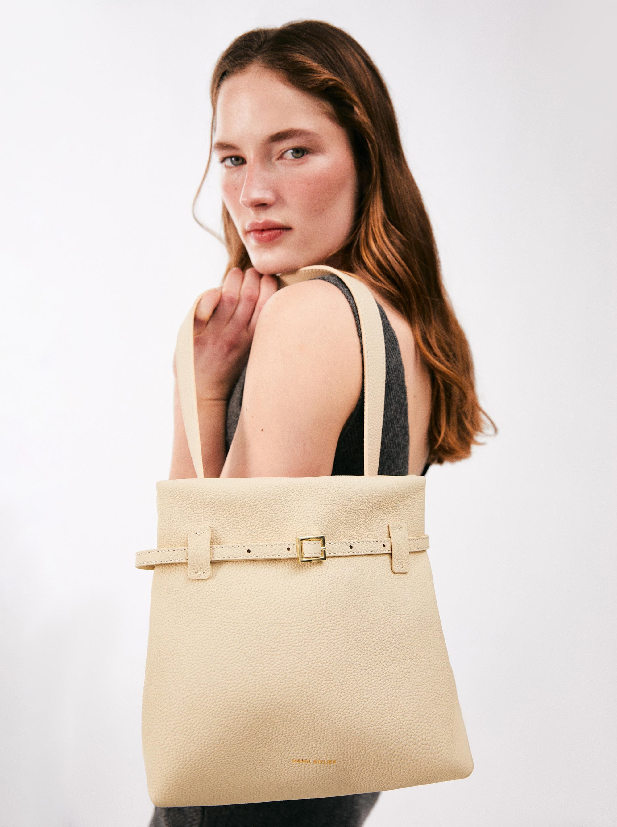 Mini Tote Du Jour Full Grain Calf Leather Vanilla 3