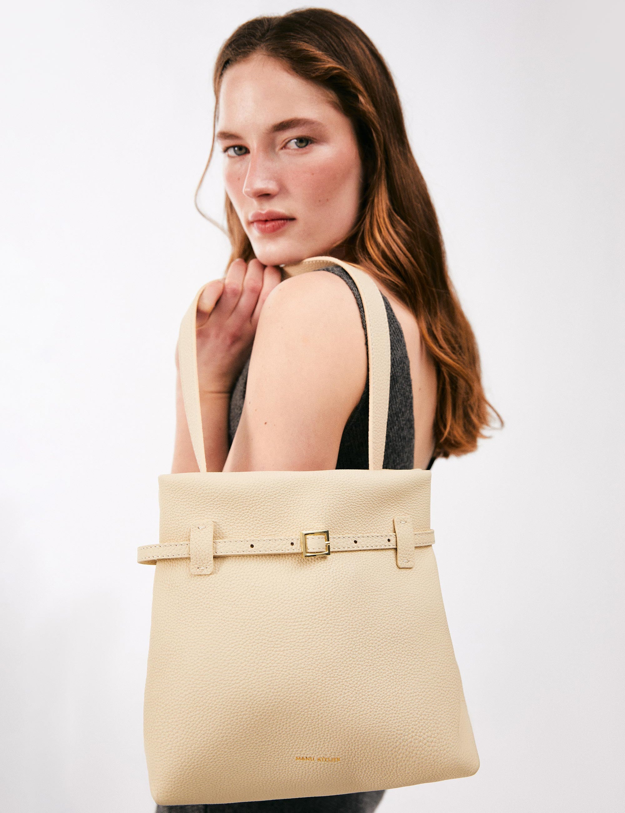 Mini Tote Du Jour Calf Skin Leather Vanilla 3