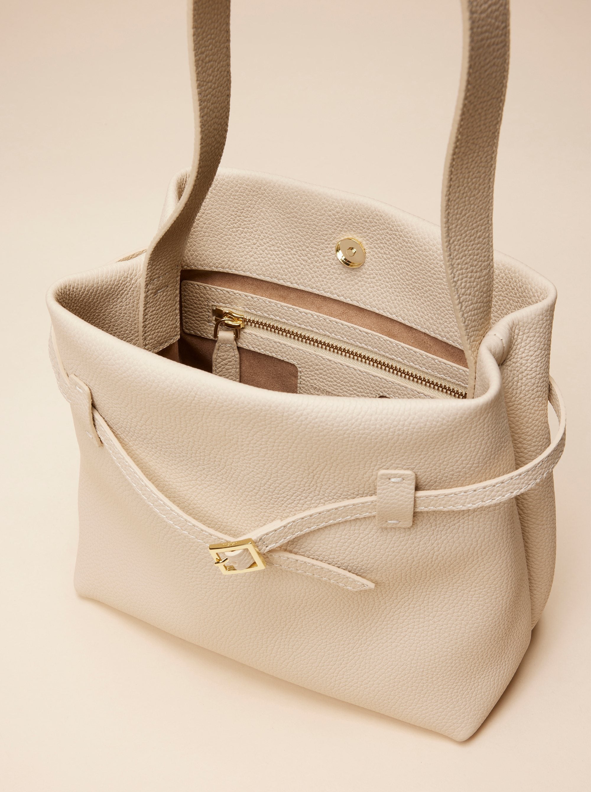 Mini Tote Du Jour Full Grain Calf Leather Vanilla 1