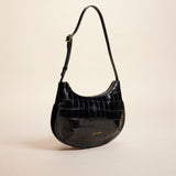 Ilda Croc Embossed Calf Leather Black 2