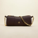 Cylinder Calf Skin Leather Deep Brown 