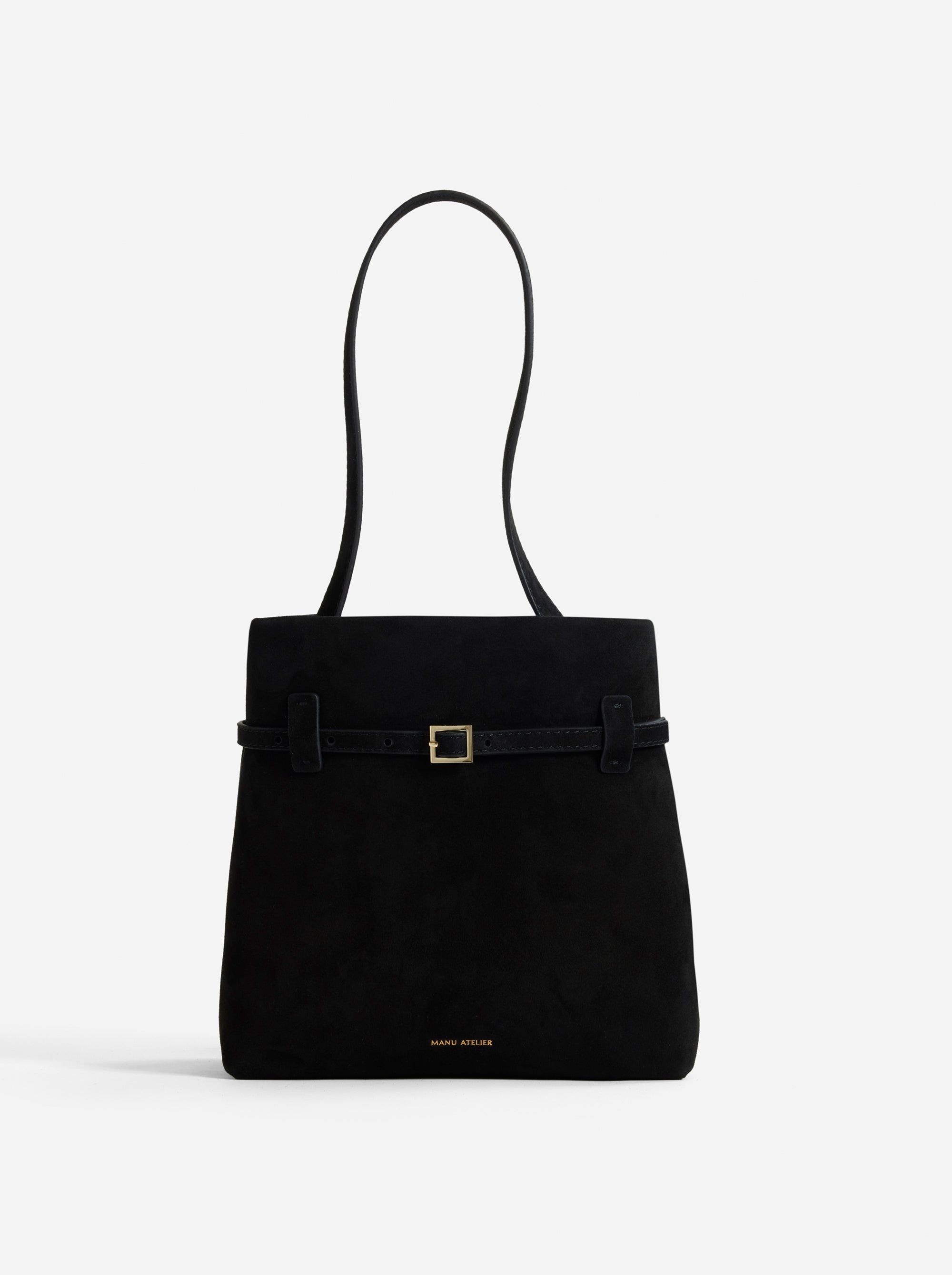 Mini Tote Du Jour Suede Leather Black