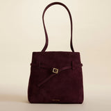Mini Tote du Jour Suede Merlot 