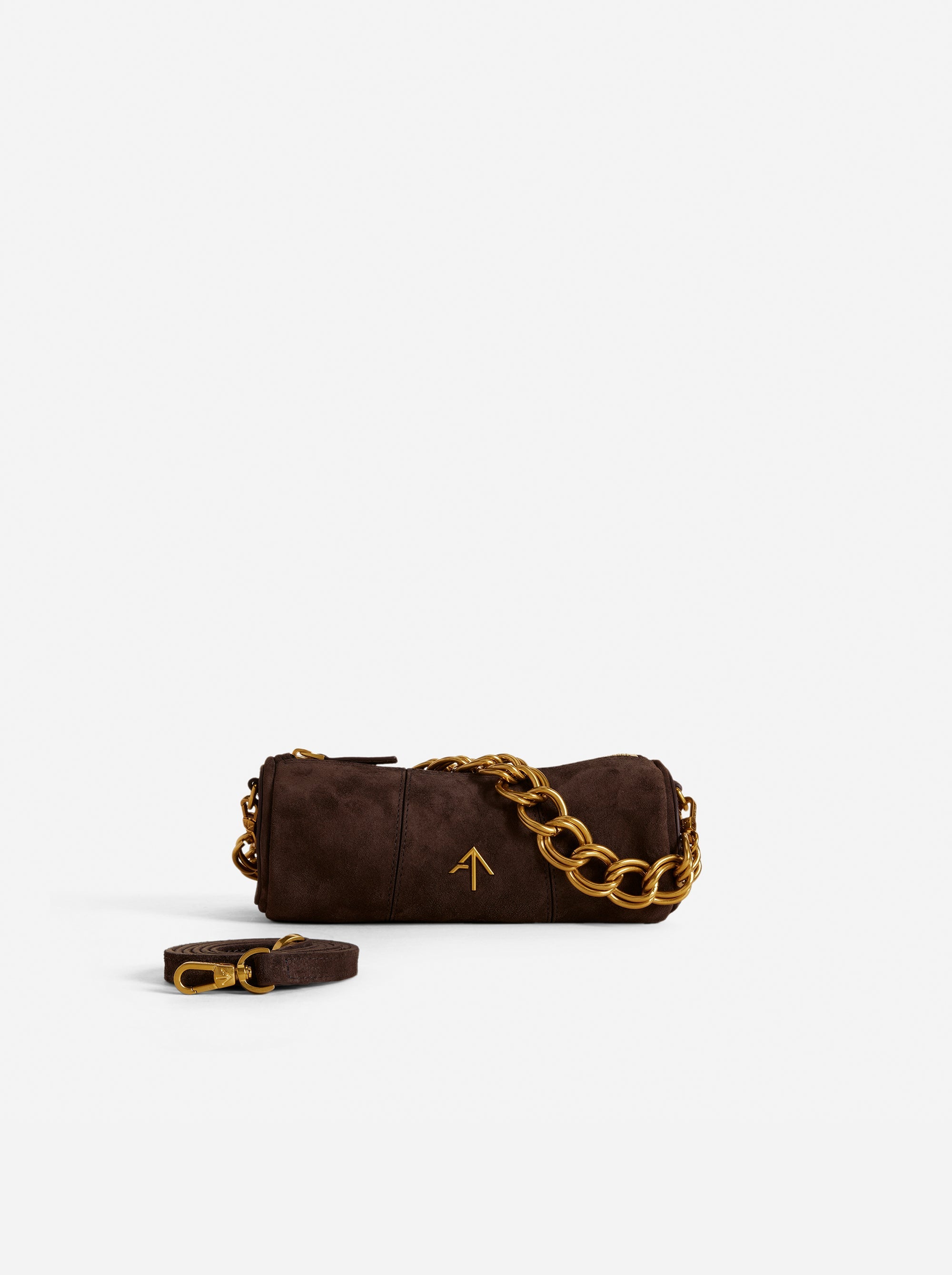 XX Mini Cylinder Deep Brown Suede Front