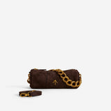 XX Mini Cylinder Deep Brown Suede