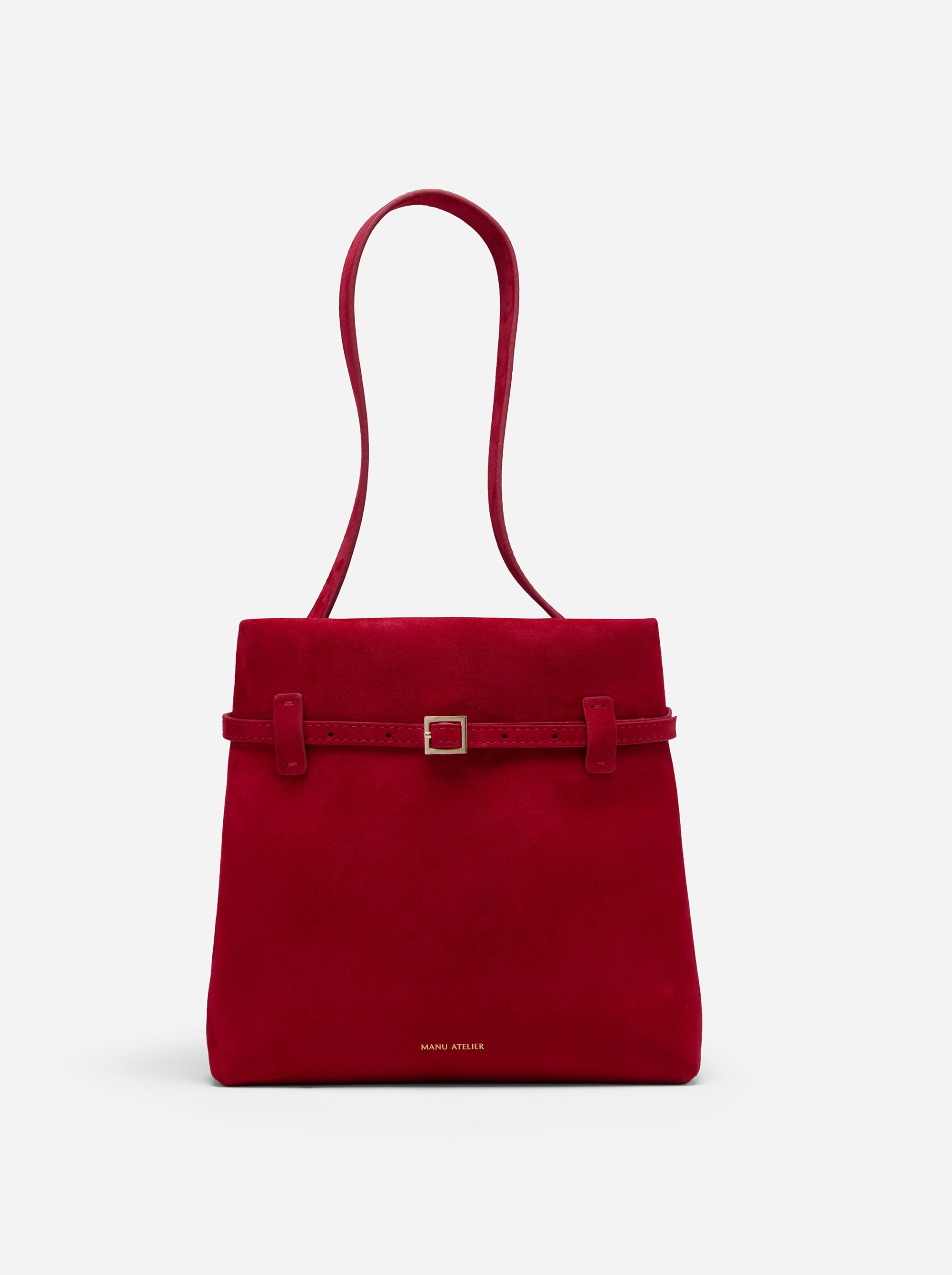 Mini Tote du Jour Red Suede 