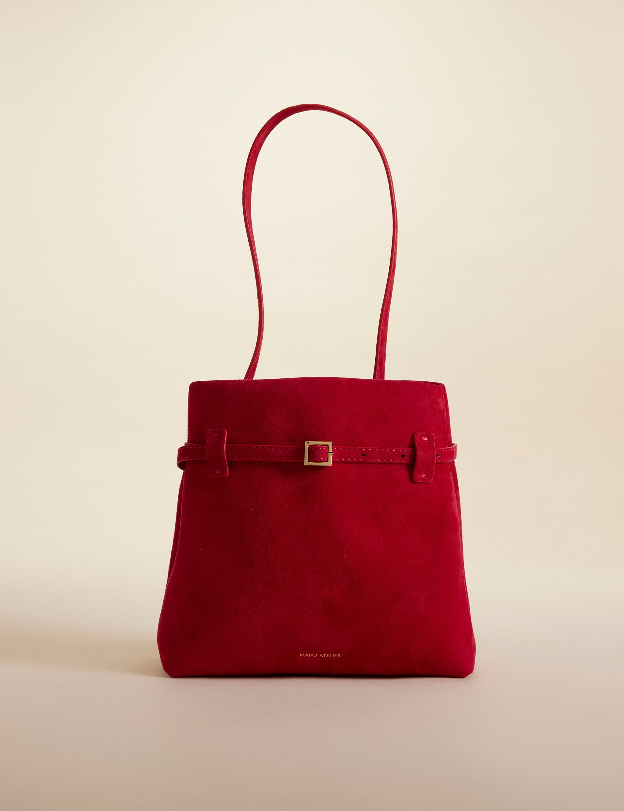 Mini Tote du Jour Red Suede 