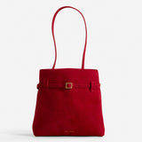 Mini Tote du Jour Red Suede 
