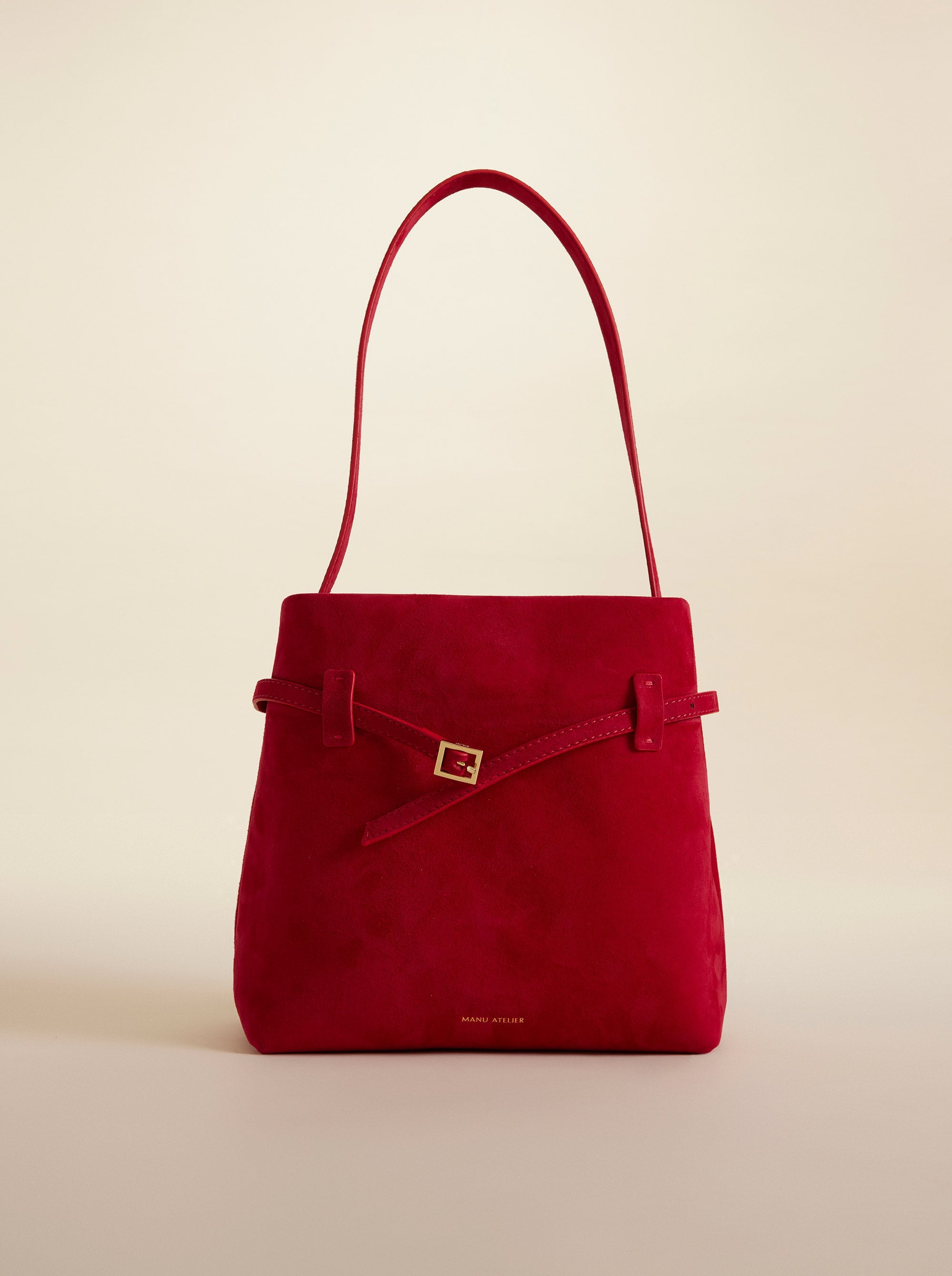 Mini Tote du Jour Red Suede 