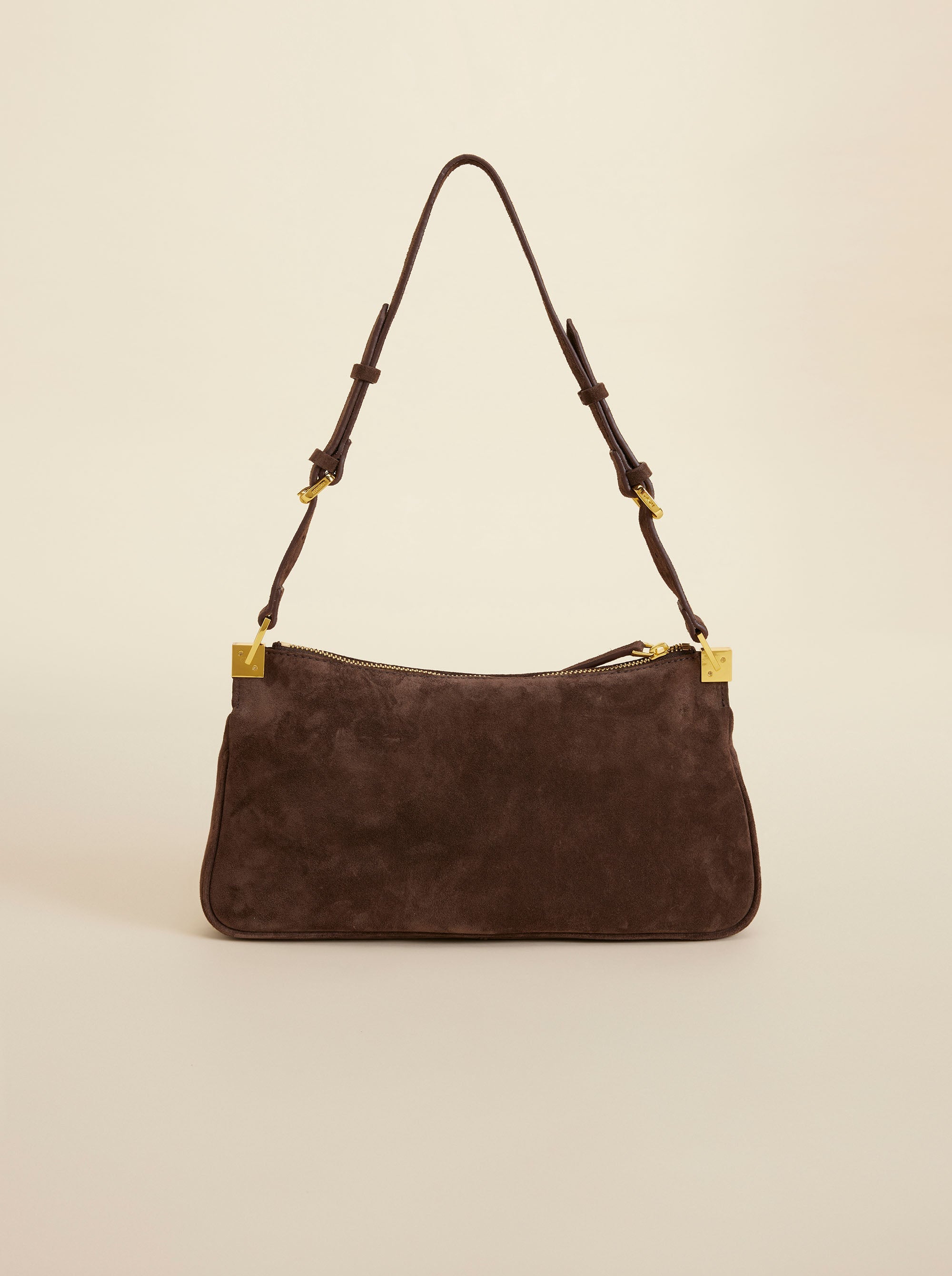 Three Zipped Deep Brown Suede 