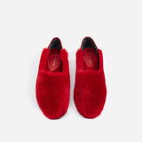 Manu Ballet Flats Red Shearling