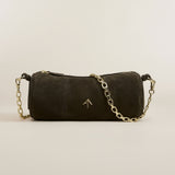 Cylinder Tobacco Green Suede