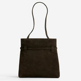 Mini Tote du Jour Tobacco Green Suede Back