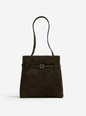 Mini Tote du Jour Tobacco Green Suede