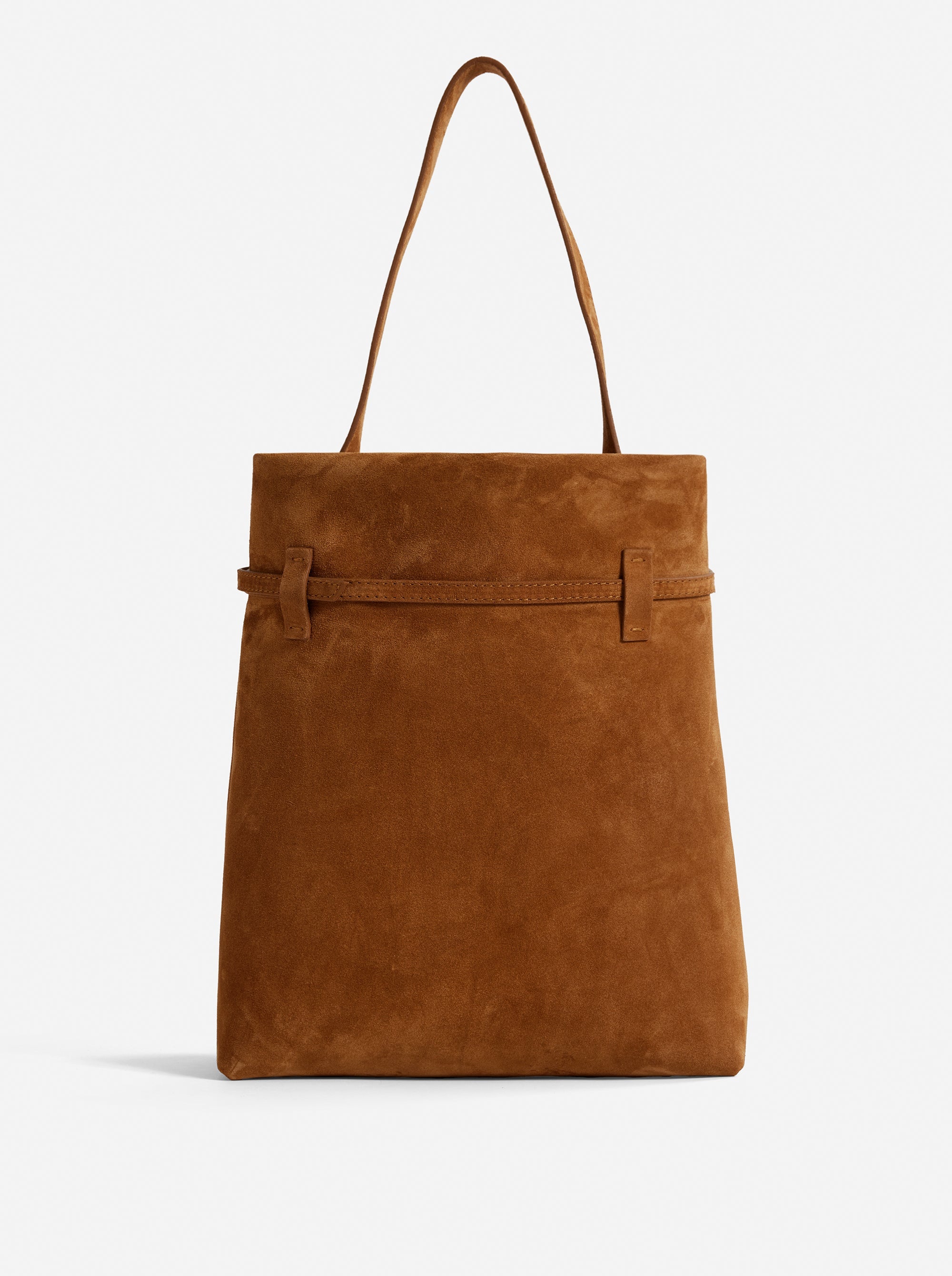 Tote du Jour Camel Suede Back