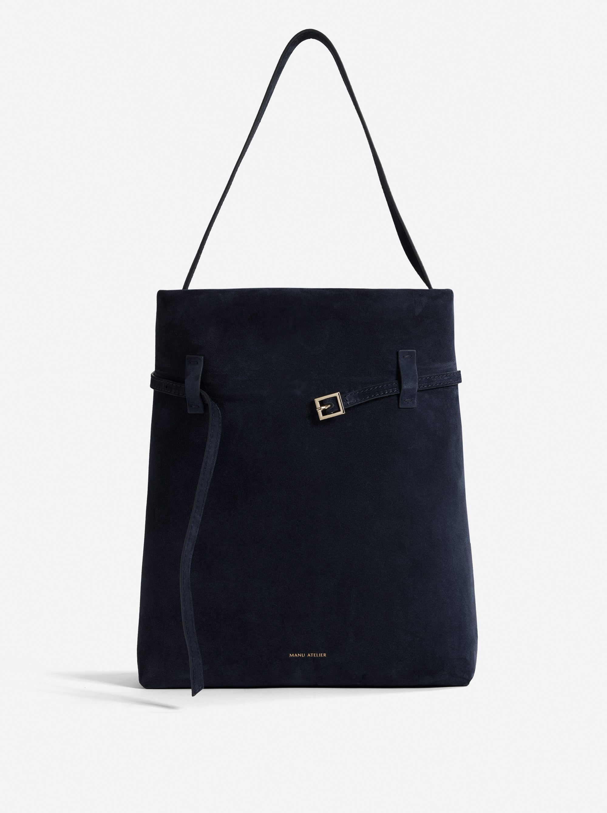 Tote du Jour Dark Navy Suede Open Front
