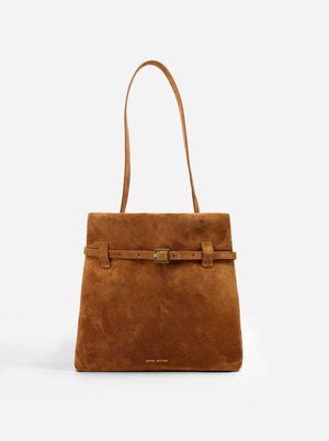 Mini Tote du Jour Camel Suede
