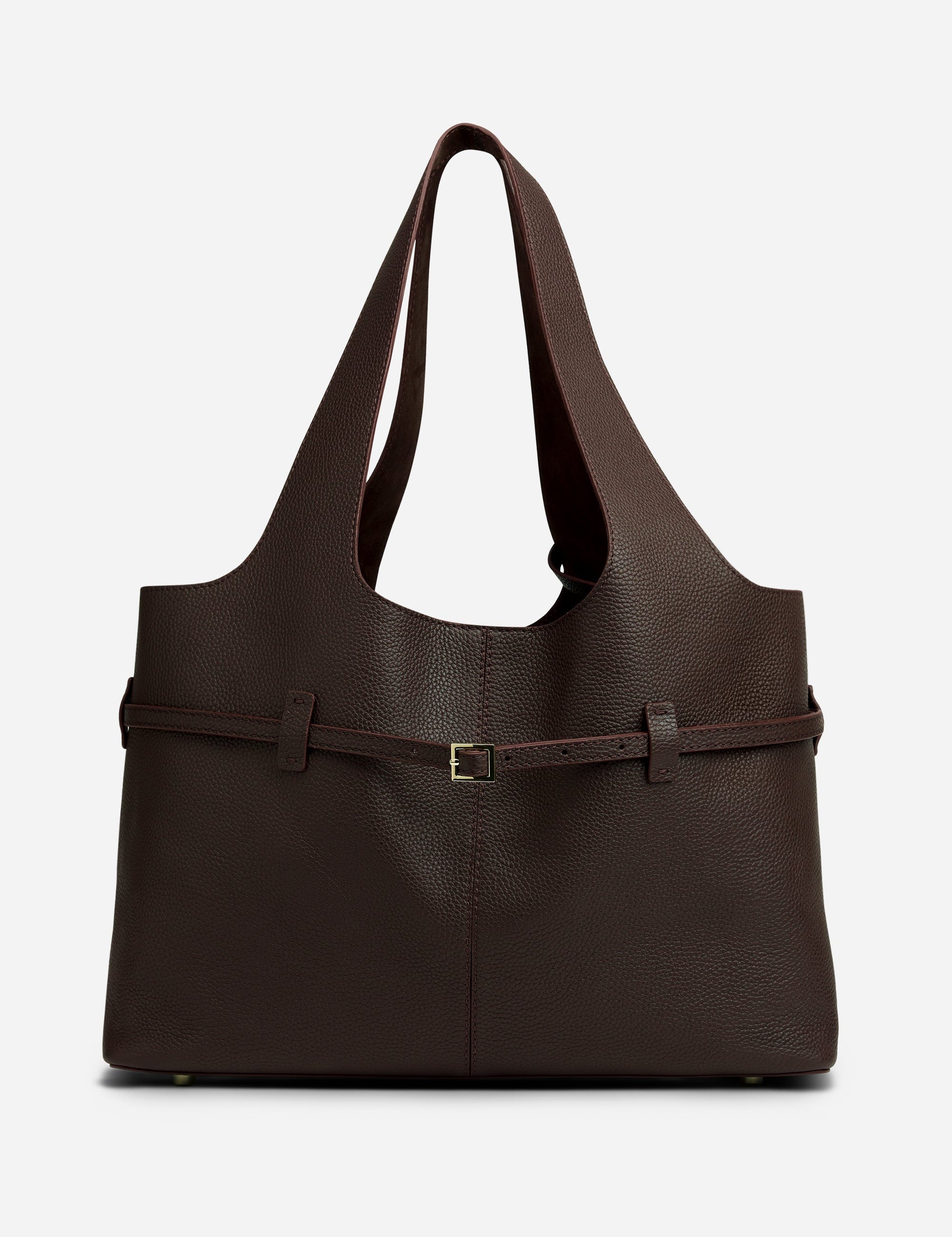 Cambon Cabas Deep Brown Calf Leather Front