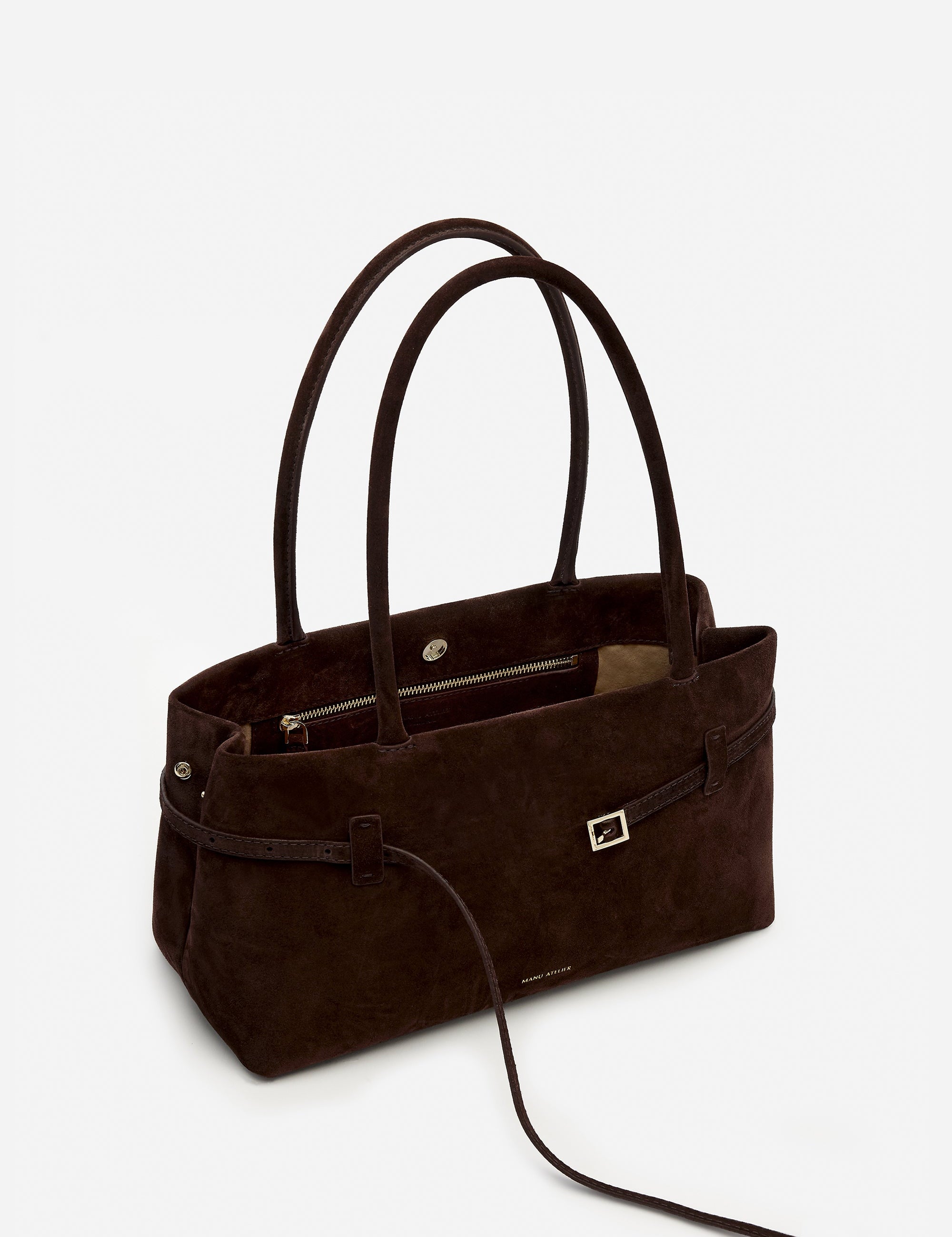 Le Cambon East West Deep Brown Suede Inside