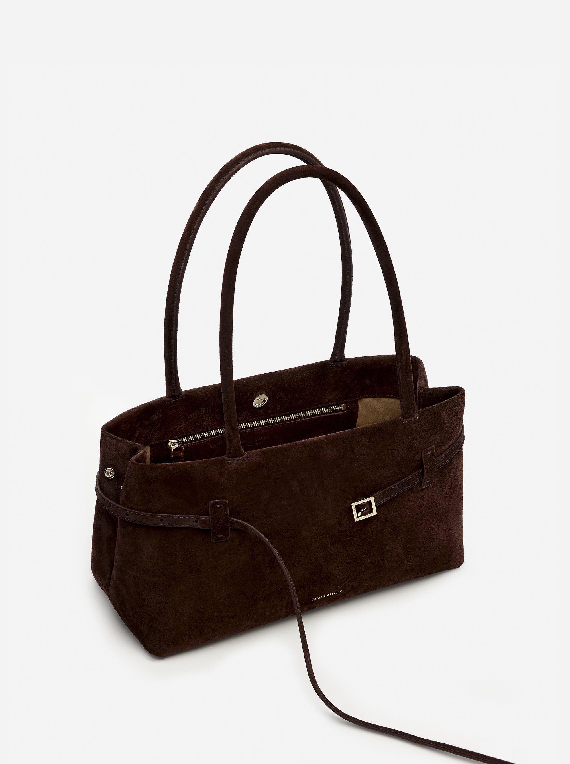 Le Cambon East West Deep Brown Suede Inside