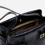 Mini Tote du Jour Black Croc