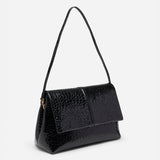 The Fold Bag Black Croc