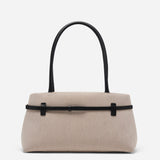 Le Cambon East West Beige Canvas & Black Back