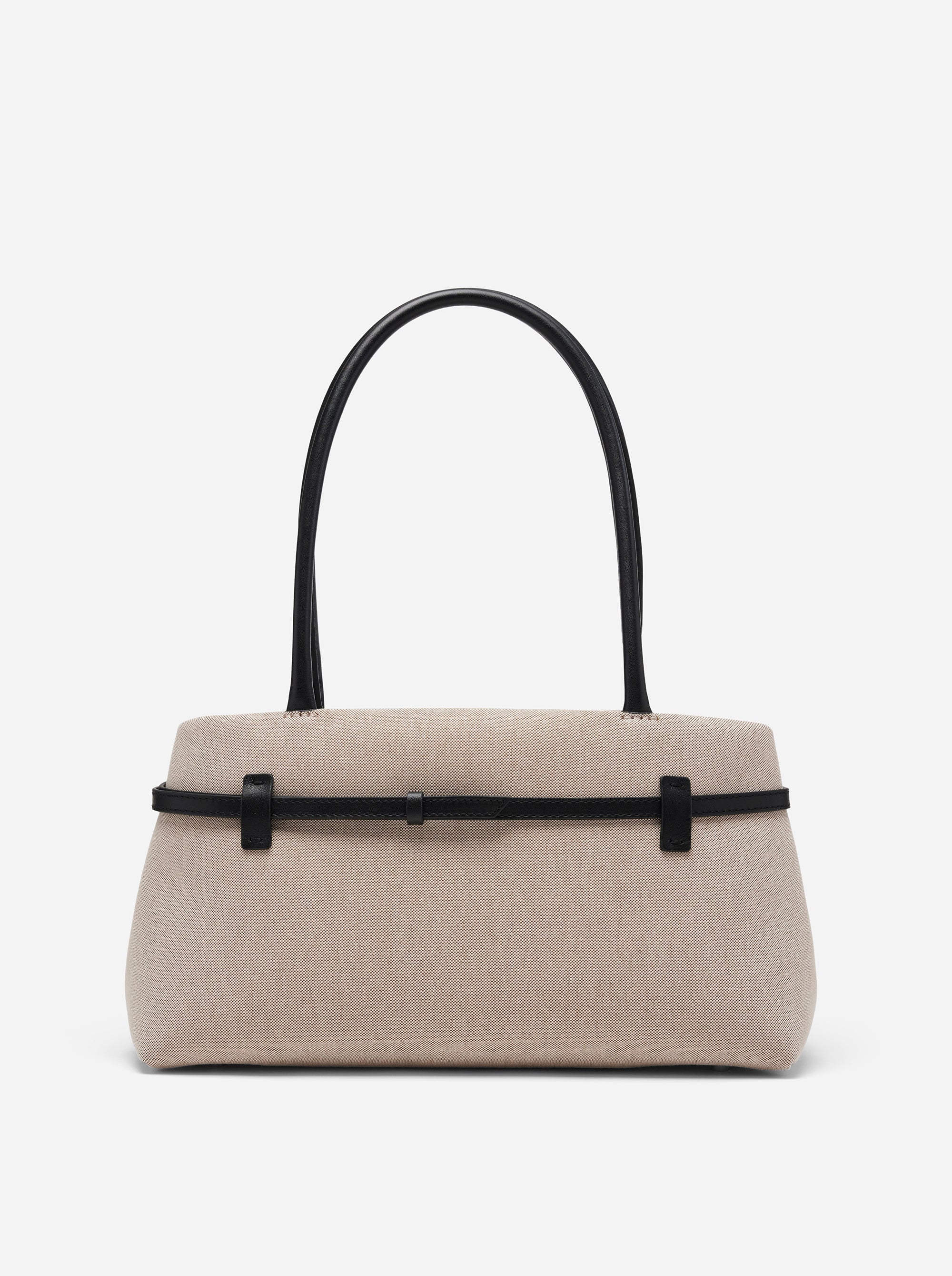 Le Cambon East West Beige Canvas & Black Back