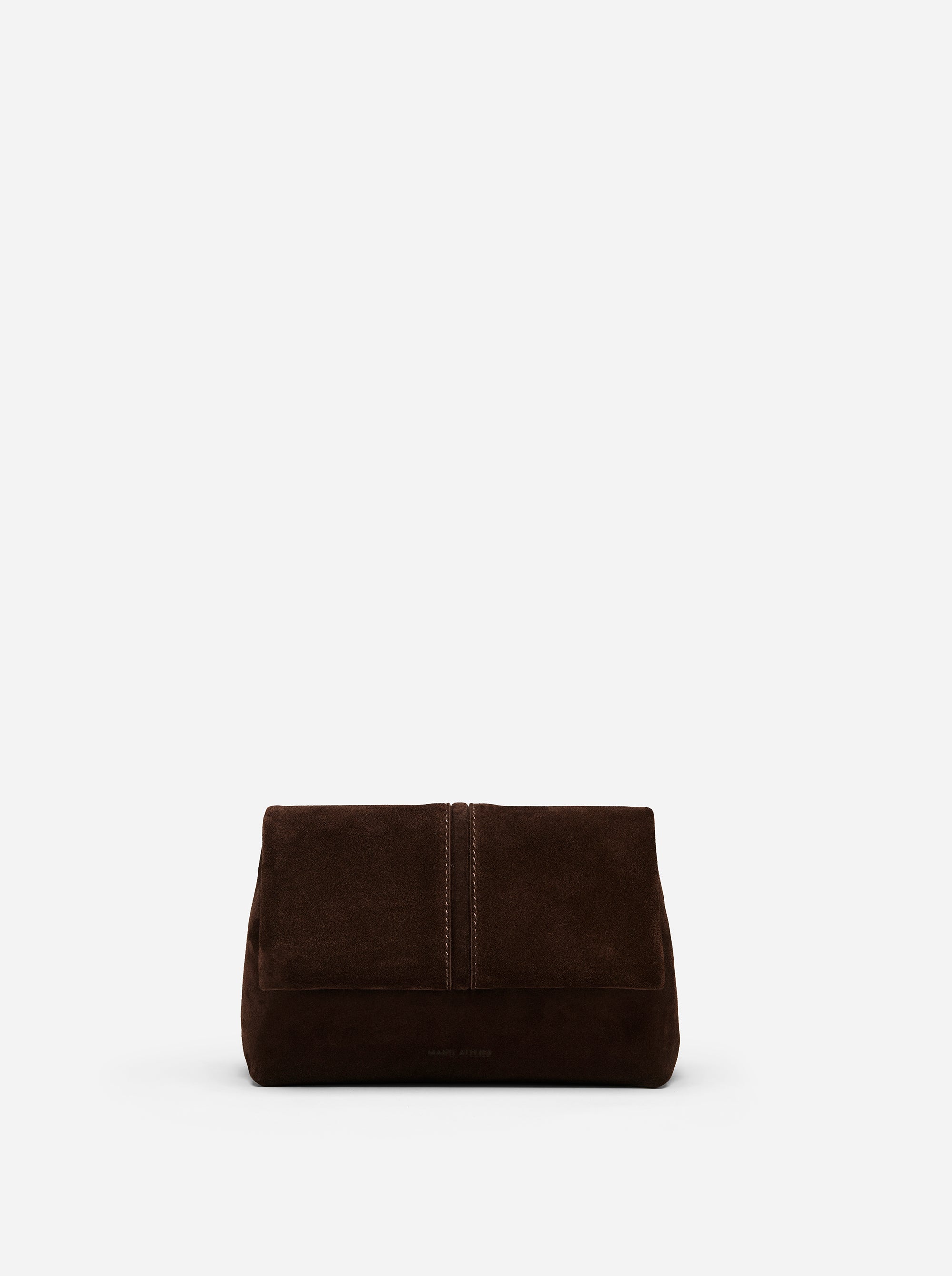 The Mini Fold Bag Deep Brown Suede Manu Atelier