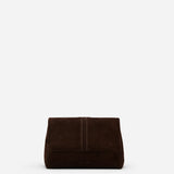 The Mini Fold Bag Deep Brown Suede