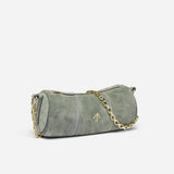Cylinder Pepe Green Suede Side