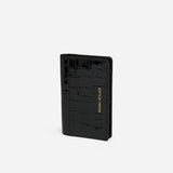 Manu Cardholder Black Croc