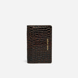 Manu Cardholder Deep Brown Croc